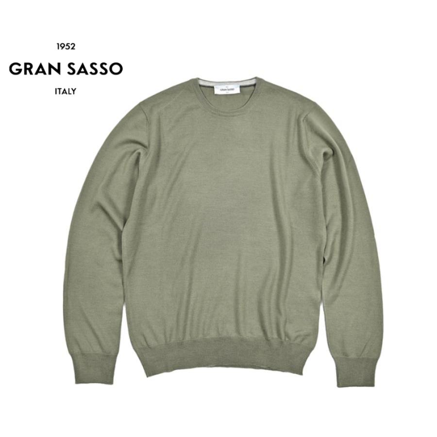GRAN SASSO オリーブグリーン 長袖ポロセーター 2XL 54 Gran Sasso