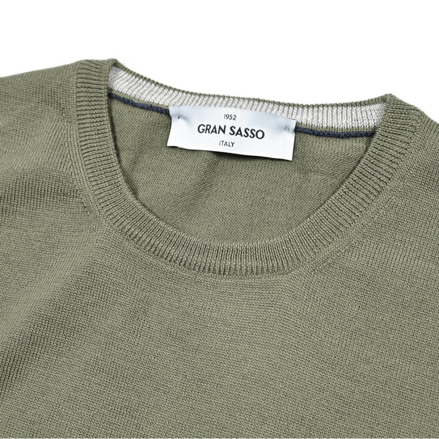 GRAN SASSO オリーブグリーン 長袖ポロセーター 2XL 54 Gran Sasso