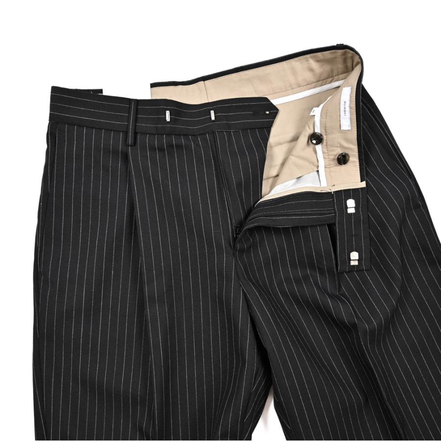 【新品・52サイズ】ピーティートリノEDGEスラックスワンタックストライプパンツ PT TORINO ピーティートリノ / Edge QUINDICI ヴァージンウール100