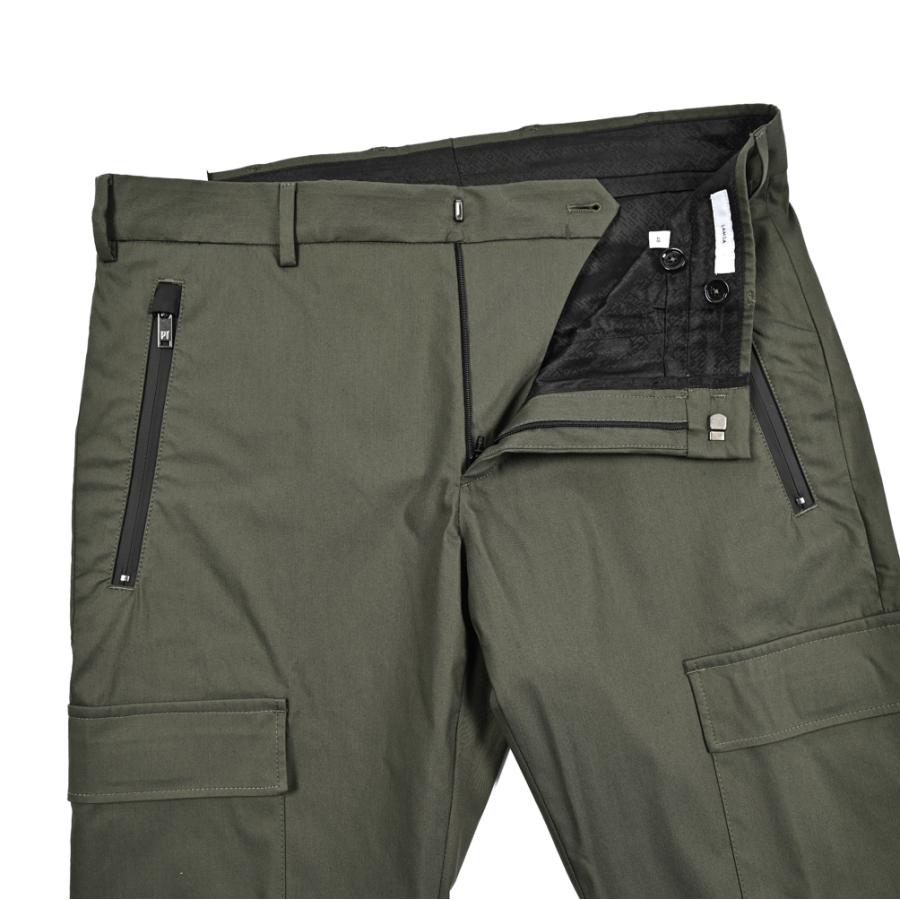 PT TORINO ピーティートリノ / Active LAMDA ストレッチコットン ノータックカーゴパンツ カーキグリーン / セール対象の画像