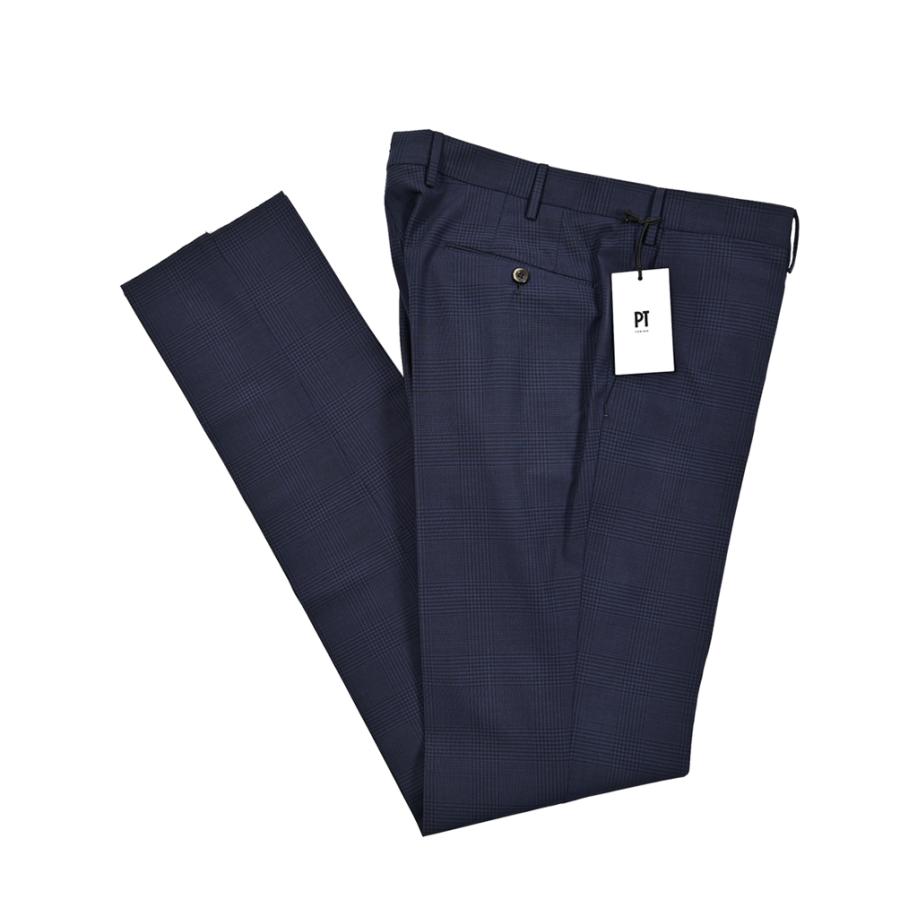 【美品】PT TORINO SUPER SLIM FIT ウールパンツ ネイビー PT TORINO ピーティートリノ / SUPERSLIM FIT ストレッチウール