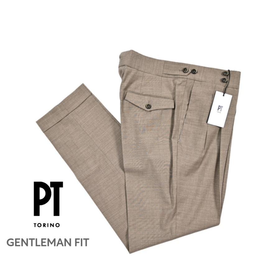 新品 PT TORINO ウール パンツ スラックス GENTLEMAN FIT PT TORINO ピーティートリノ スラックス ウール 130's GENTLEMAN FIT