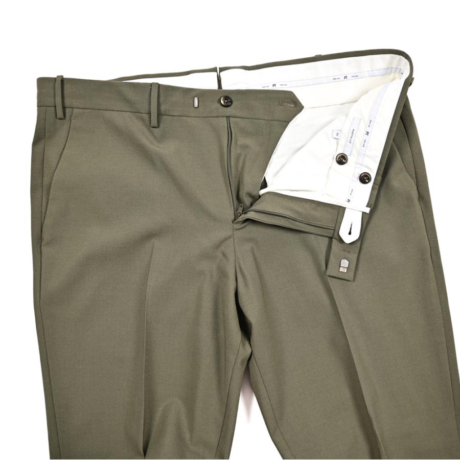 PT TORINO ピーティートリノ / MASTER FIT ストレッチウール ノータックテーパードパンツ カーキグリーン / セール対象 | PT TORINO | 02