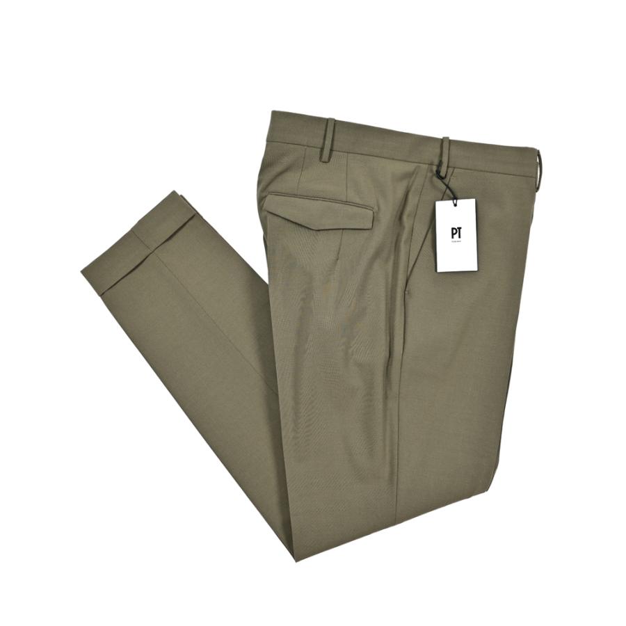 PT TORINO ピーティートリノ / MASTER FIT ストレッチウール ノータックテーパードパンツ カーキグリーン / セール対象 | PT TORINO | 12