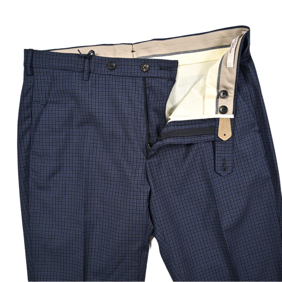BERWICH ベルウィッチ / MORELLO ヴァージンウール100% ノータックスリムスラックス ネイビー / セール対象 | BERWICH | 02