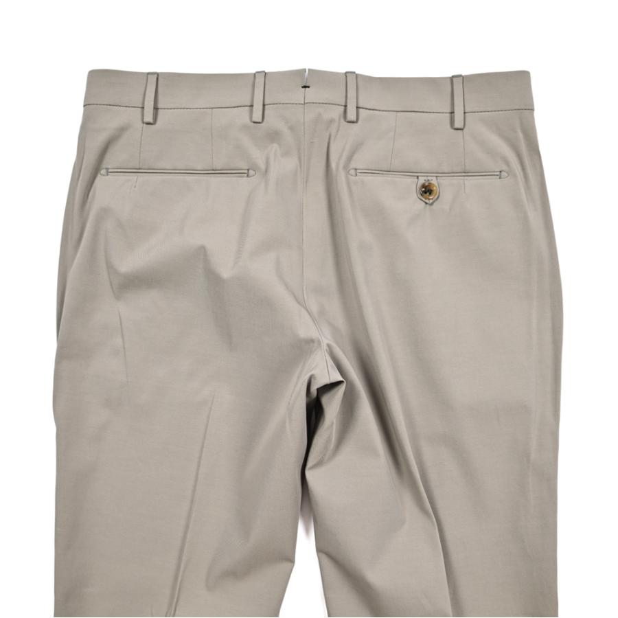 ベルウィッチ スラックス ノータック ストレッチ メンズ コットン 織柄 グレー ベルウィッチ スラックス ノータック ストレッチ メンズ