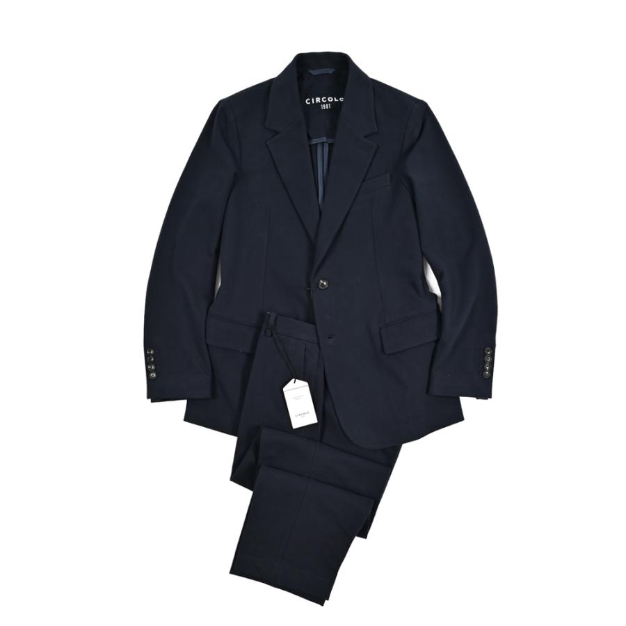 CIRCOLO 1901 チルコロ ジャケット セットアップ　ネイビー CIRCOLO 1901 チルコロ / コットンジャージー 2Bシングルテーラード