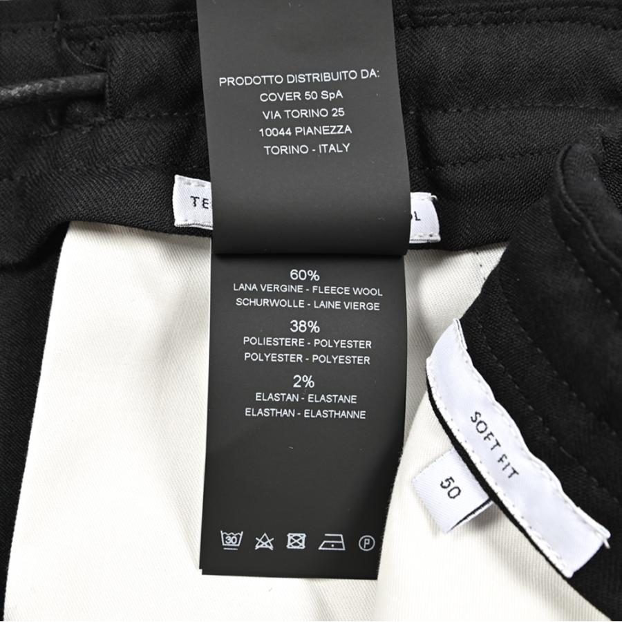 PT TORINO ピーティートリノ / TRAVELLER SOFT FIT 高機能ウール ドローコード付きイージースラックス ブラック / セール対象の画像