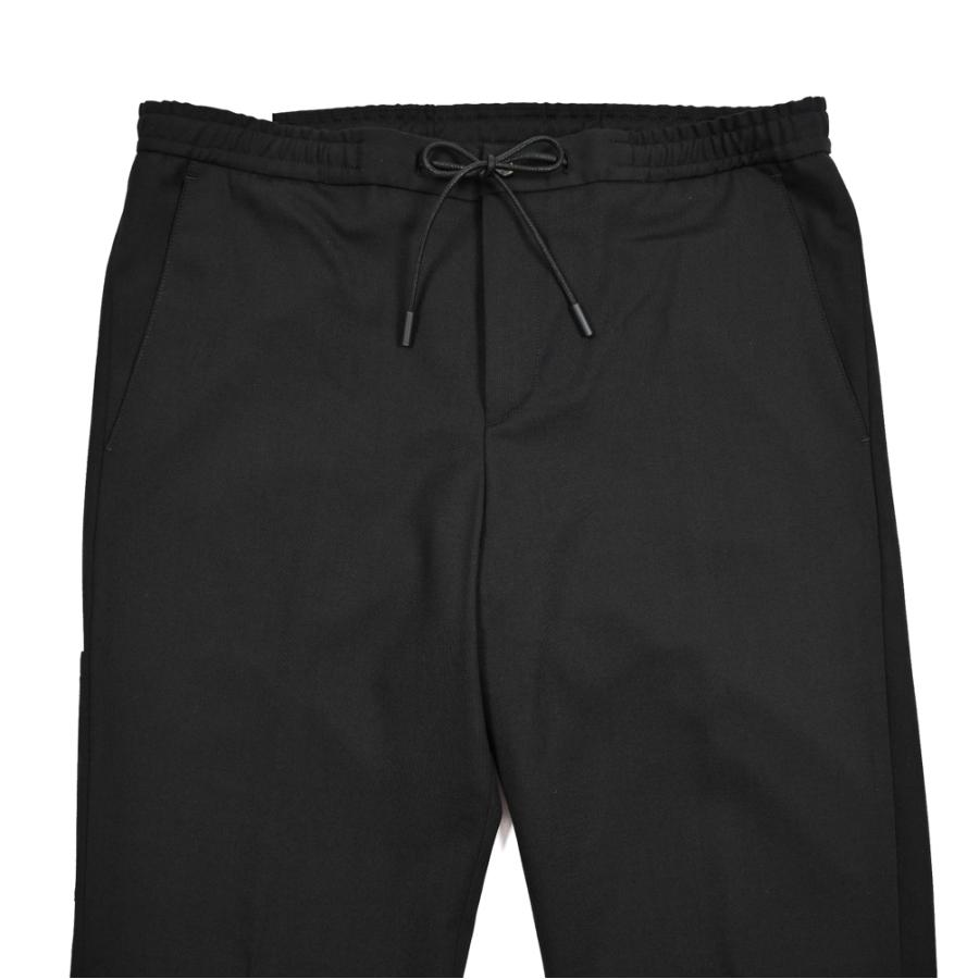 PT TORINO ピーティートリノ / TRAVELLER SOFT FIT 高機能ウール ドローコード付きイージースラックス ブラック / セール対象の画像