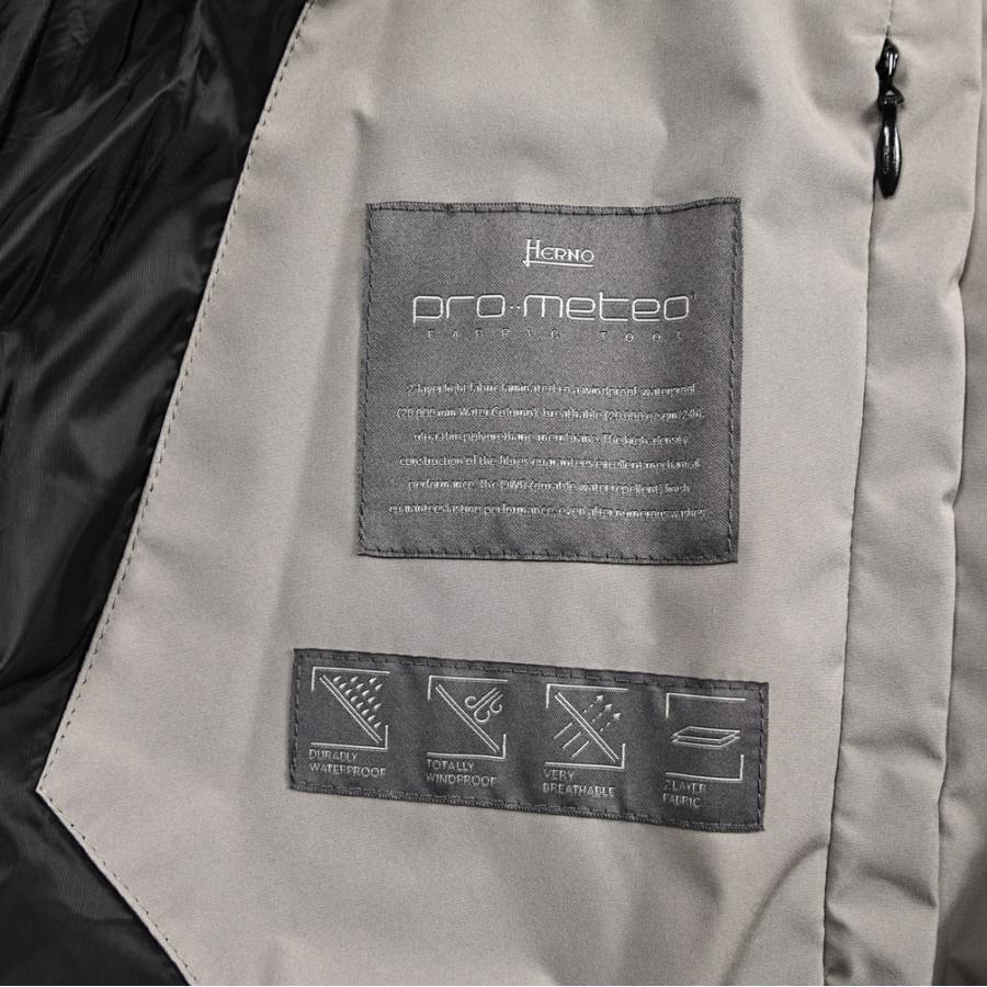 HERNO ヘルノ / FUNCTIONAL WARDROBE PRO-METEO フード付き防水ダウンコート グレー / セールの画像