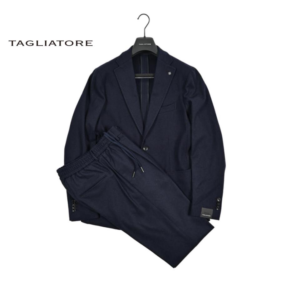 TAGLIATORE タリアトーレ / A-DAKAR ウールフランネル 2Bシングルテーラードスーツ ネイビー / セール対象の画像