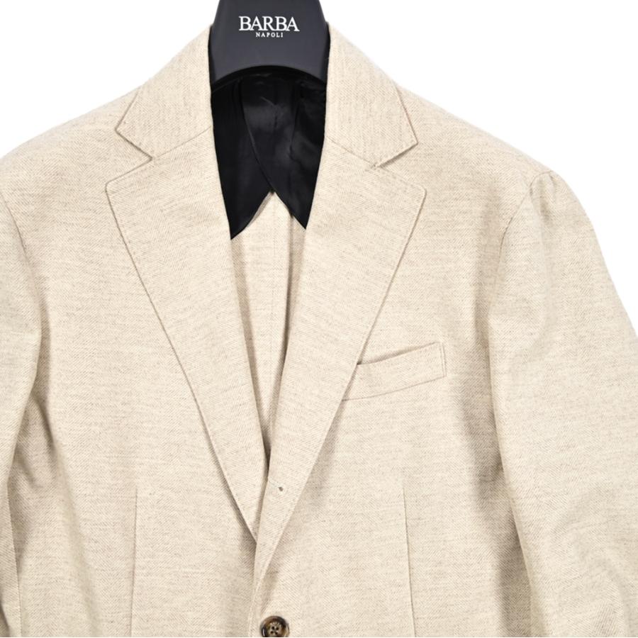 BARBA バルバ / ヴァージンウール100% 段返り3Bシングルテーラードジャケット / JACKET JIMMY ベージュ / セール対象の画像