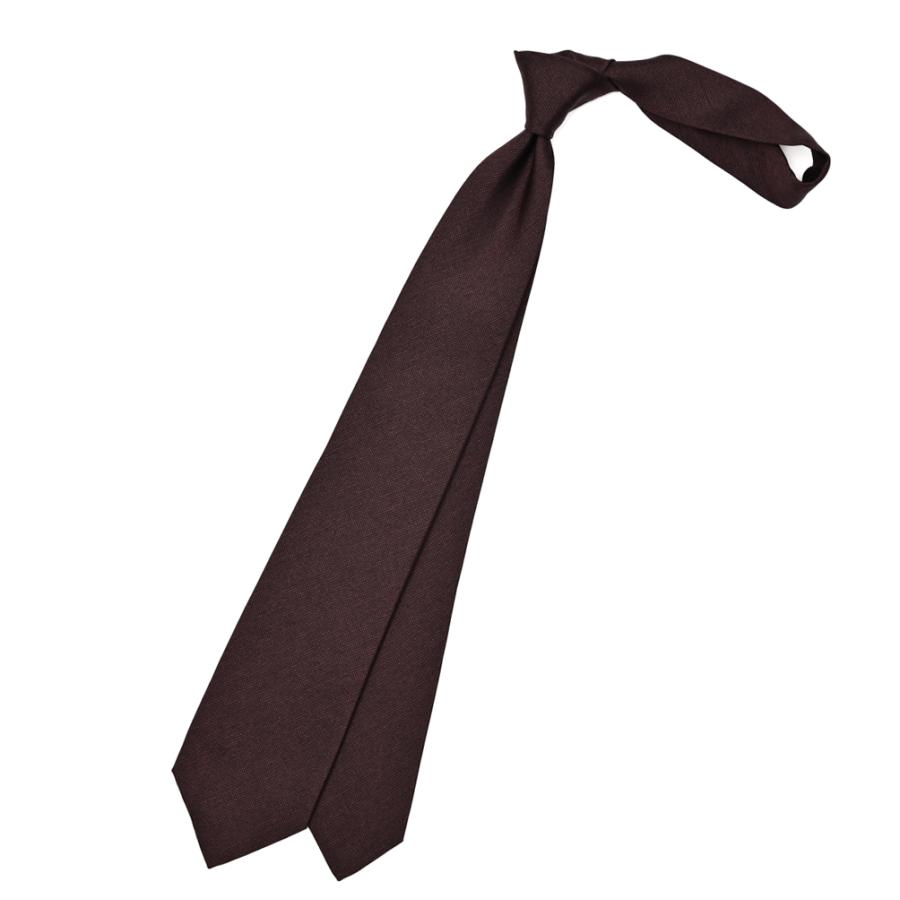 BARBA（バルバ） / ネクタイ セッテピエゲ シルク100% ワインレッド