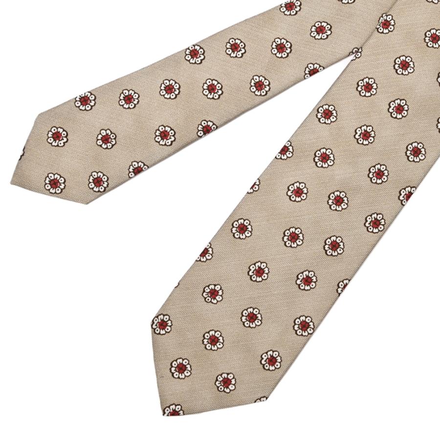 BARBA（バルバ） / ネクタイ セッテピエゲ コットン シルク 小紋柄