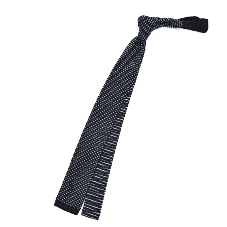【美品】BARBA NAPOLI シルク ニットタイ ネイビー BARBA（バルバ） バルバ / ネクタイ ニットタイ シルク カシミヤ