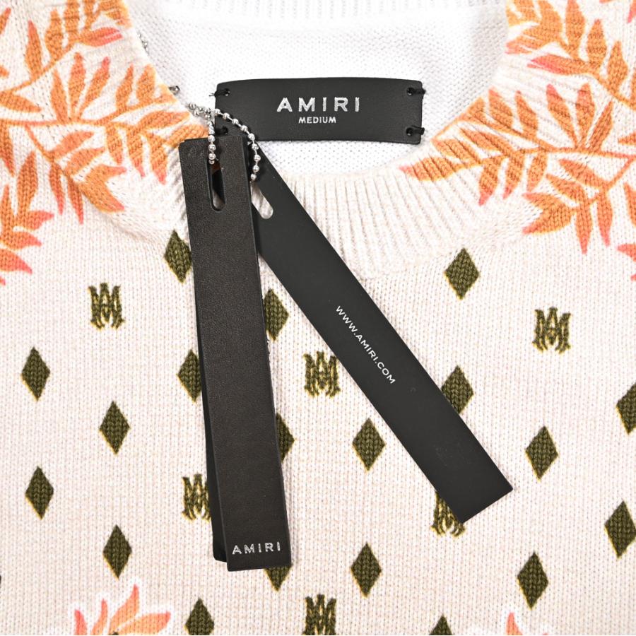 AMIRI アミリ / コットン100% クルーネックニットセーター マルチカラー / セールの画像