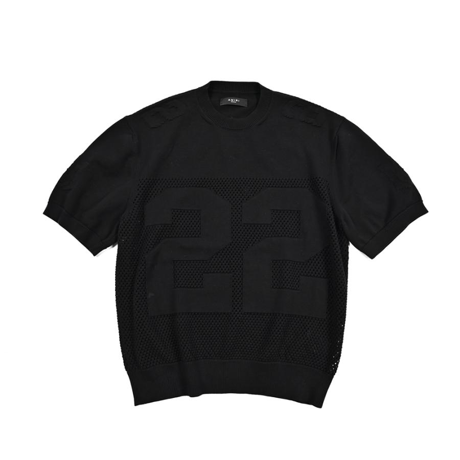 AMIRI（アミリ） アミリ / コットン100% 半袖ニットTシャツ ブラック
