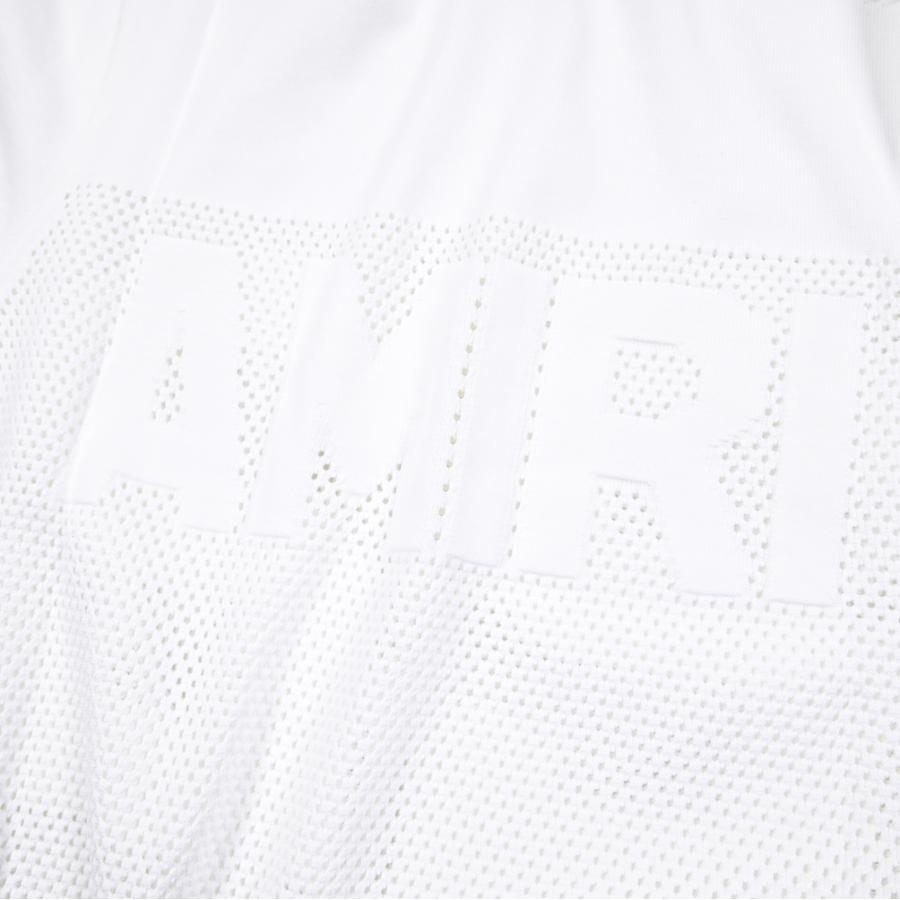 AMIRI アミリ / コットン100% 半袖ハイゲージニットTシャツ ホワイト / セールの画像