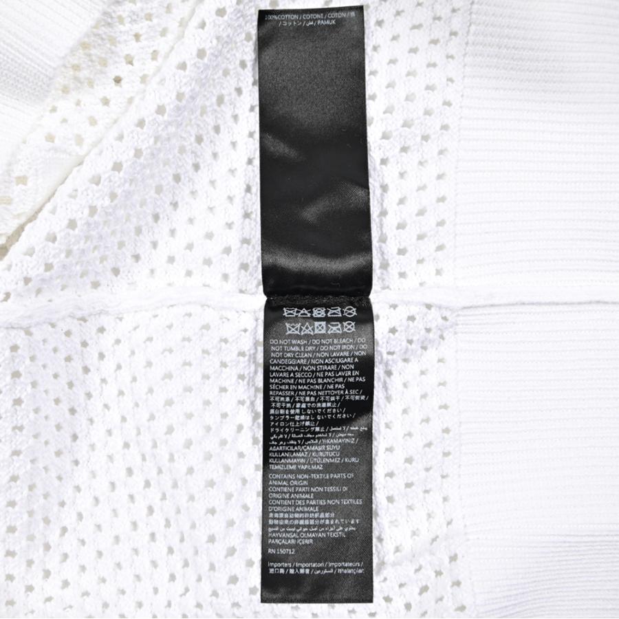 AMIRI アミリ / コットン100% 半袖ハイゲージニットTシャツ ホワイト / セールの画像