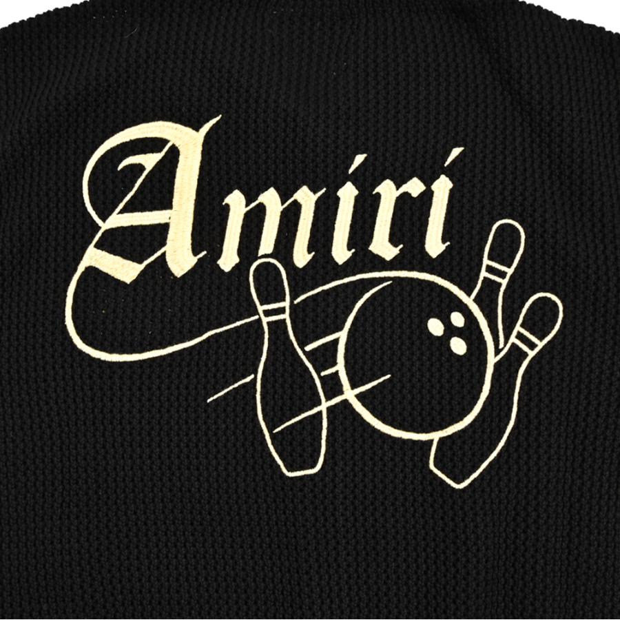 AMIRI アミリ / コットン100% 半袖ニットシャツ ブラック / セールの画像