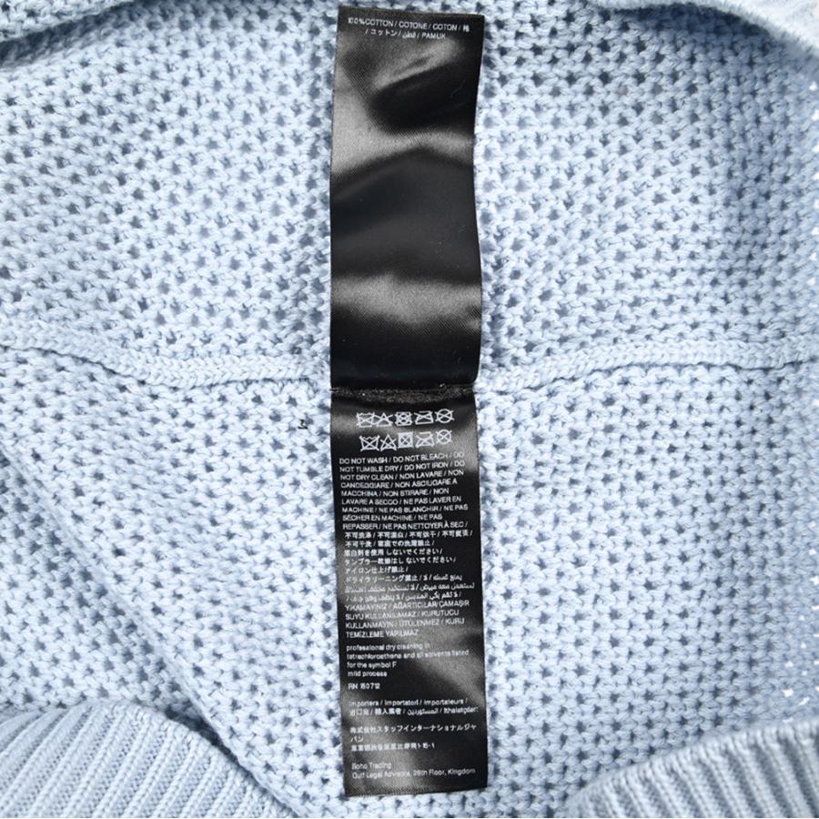 AMIRI アミリ / コットン100% 半袖ニットシャツ ライトブルー / セールの画像