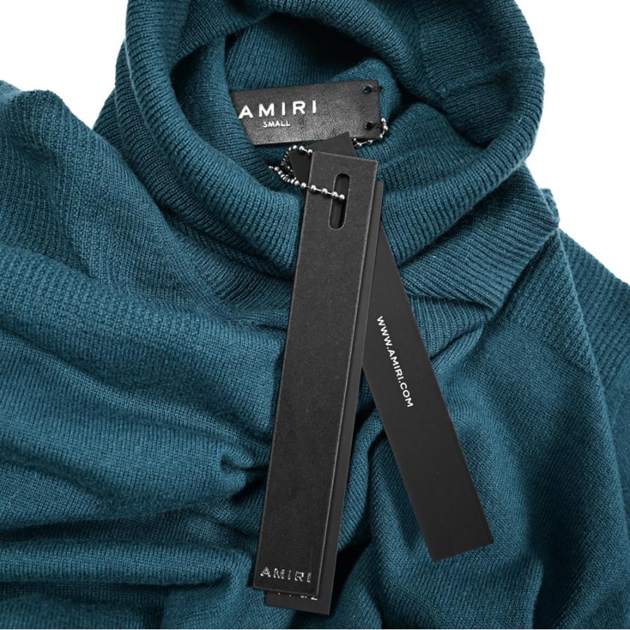 AMIRI アミリ / コットン100% タートルネックニットセーター グリーン / セールの画像