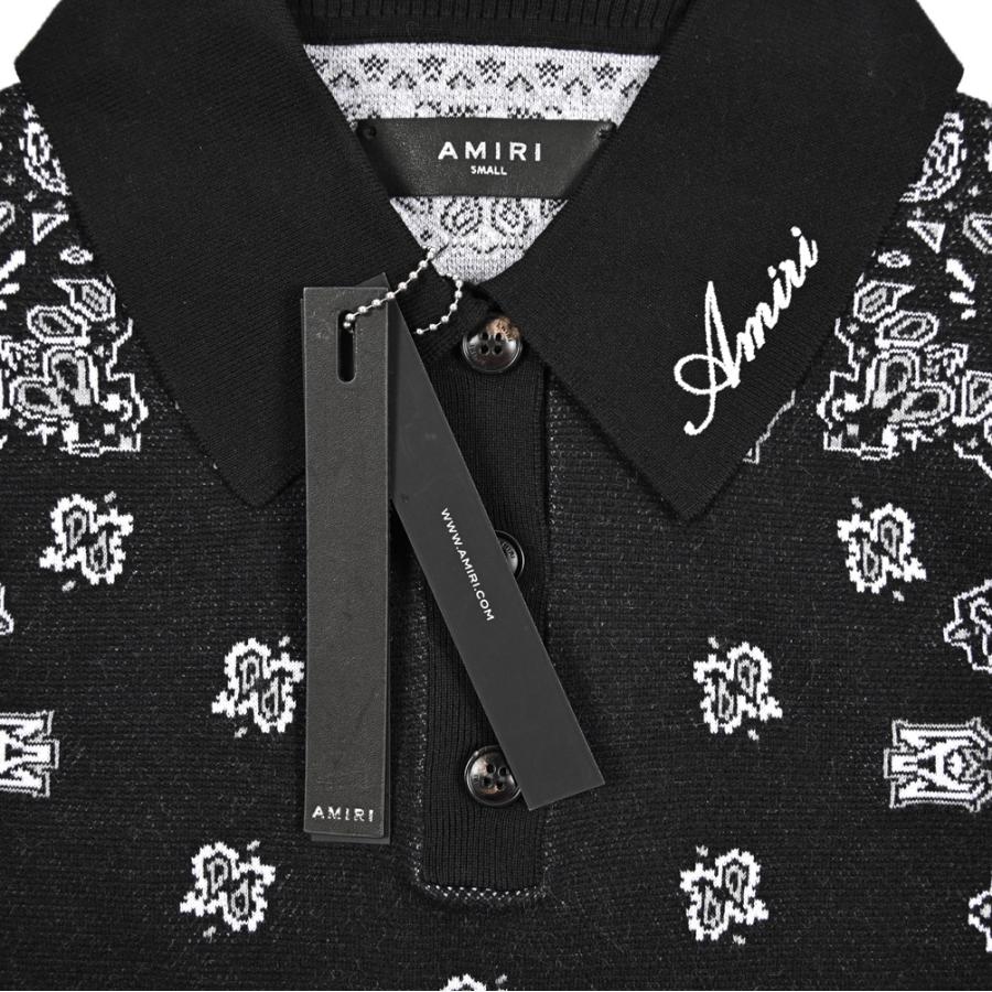 AMIRI（アミリ） アミリ / クロップド ニットポロシャツ 半袖 コットン