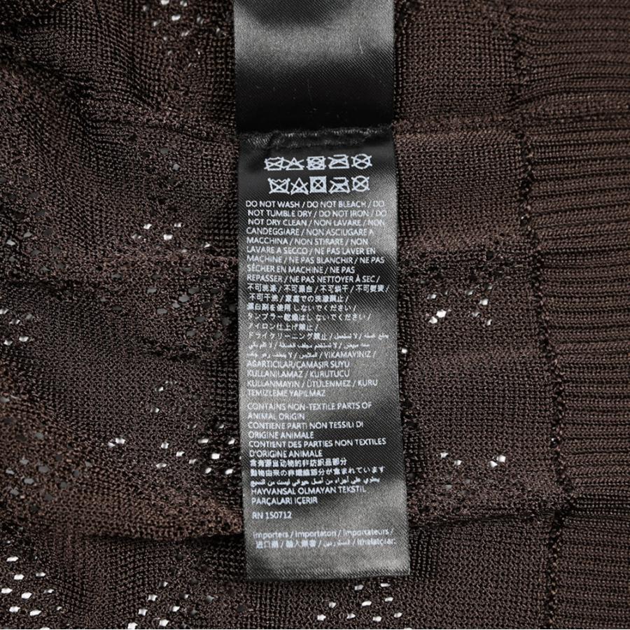 AMIRI アミリ / クロップド ニットポロシャツ 半袖 ビスコース100% ブラウン / セール対象の画像