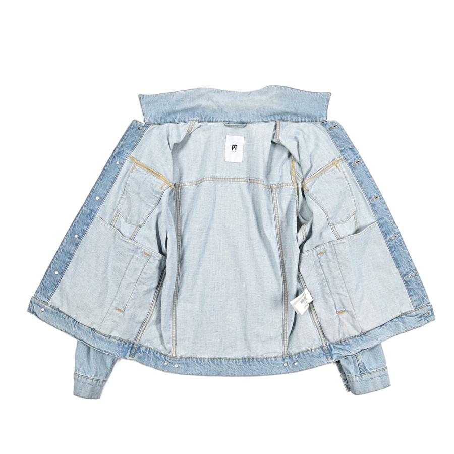 PT TORINO コットン100%デニムジャケット Gジャン ライトブルー