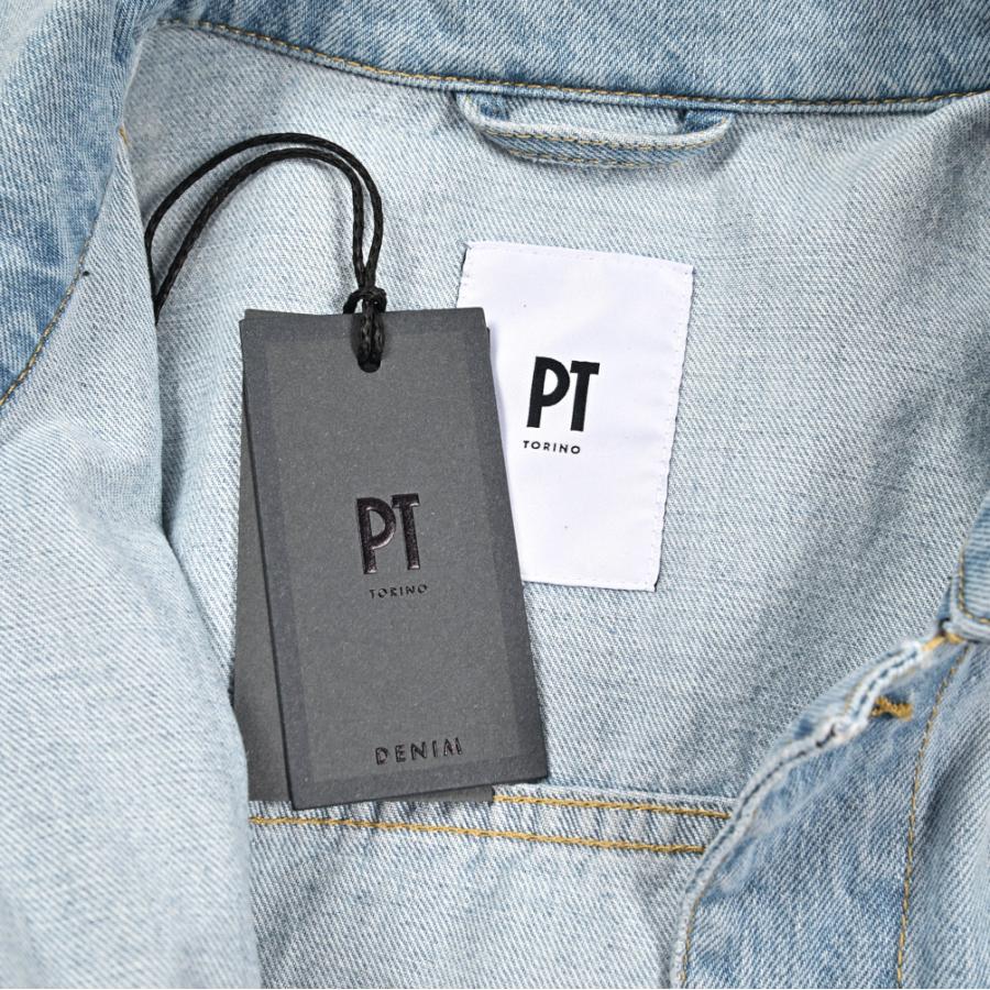PT TORINO コットン100%デニムジャケット Gジャン ライトブルー