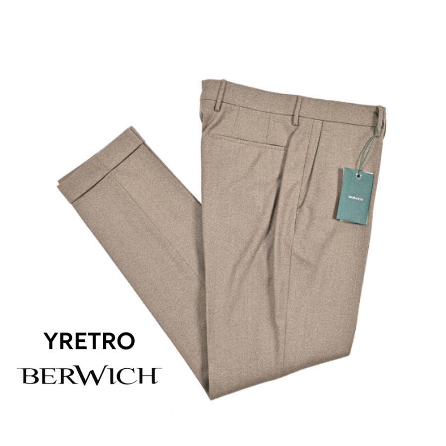 BERWICH ベルウィッチ / YRETRO LONG ヴァージンウール100% ノータックスラックス グレージュ / セール対象 | BERWICH | 12