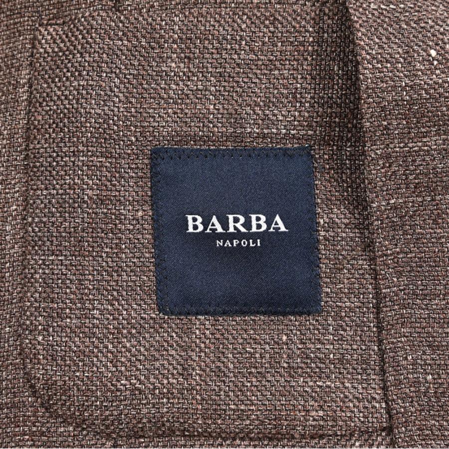 BARBA バルバ / EASY J MONO テーラードジャケット 2Bシングル リネン ヴァージンウール ブラウン / セール対象 / 26SS新作の画像