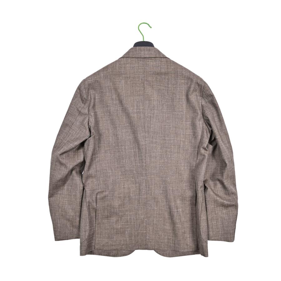 BARBA バルバ / JACKET JIMMY テーラードジャケット 段返り3Bシングル リネン ヴァージンウール ブラウン / セール対象 / 26SS新作の画像