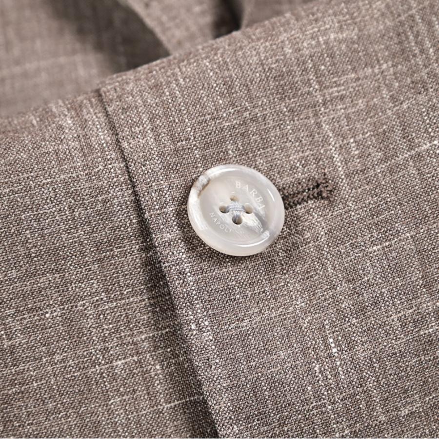 BARBA バルバ / JACKET JIMMY テーラードジャケット 段返り3Bシングル リネン ヴァージンウール ブラウン / セール対象 / 26SS新作の画像