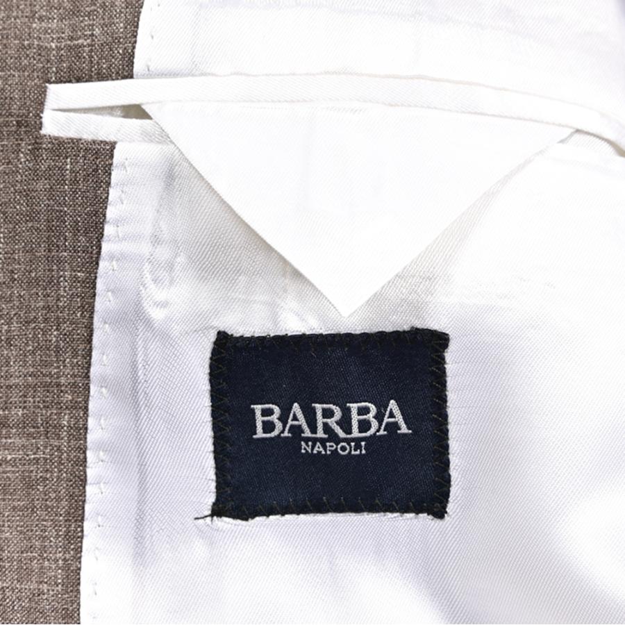 BARBA バルバ / JACKET JIMMY テーラードジャケット 段返り3Bシングル リネン ヴァージンウール ブラウン / セール対象 / 26SS新作の画像
