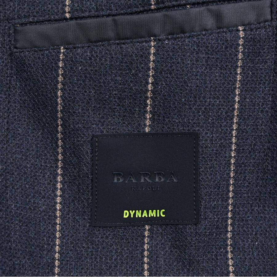 BARBA バルバ / DYNAMIC テーラードジャケット 6Bダブル コットン100% ストライプ ネイビー / セール対象 / 26SS新作の画像