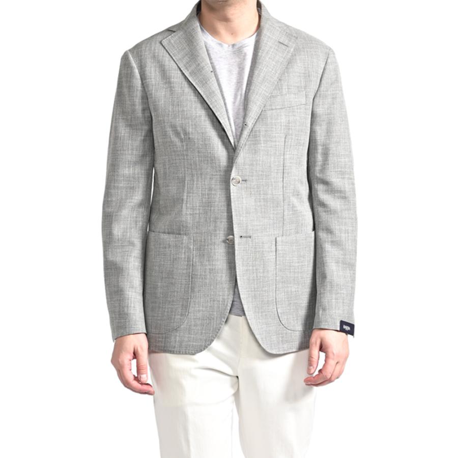 BARBA バルバ / JACKET JIMMY テーラードジャケット 段返り3Bシングル コットン ヴァージンウール グレー / セール対象 / 26SS新作の画像