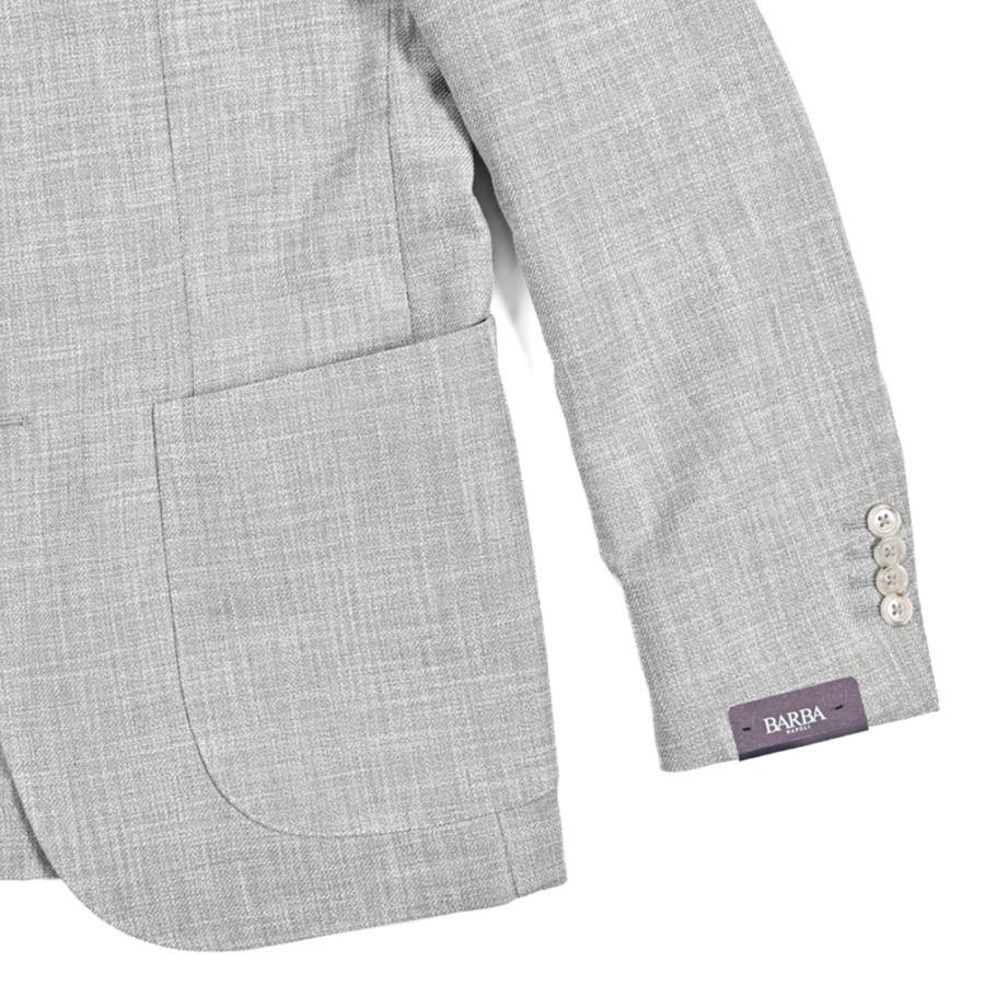 BARBA バルバ / JACKET JIMMY テーラードジャケット 段返り3Bシングル コットン ヴァージンウール グレー / セール対象 / 26SS新作の画像