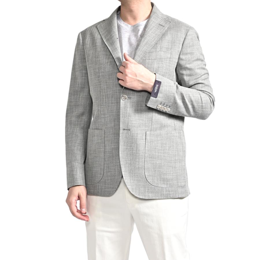 BARBA バルバ / JACKET JIMMY テーラードジャケット 段返り3Bシングル コットン ヴァージンウール グレー / セール対象 / 26SS新作の画像