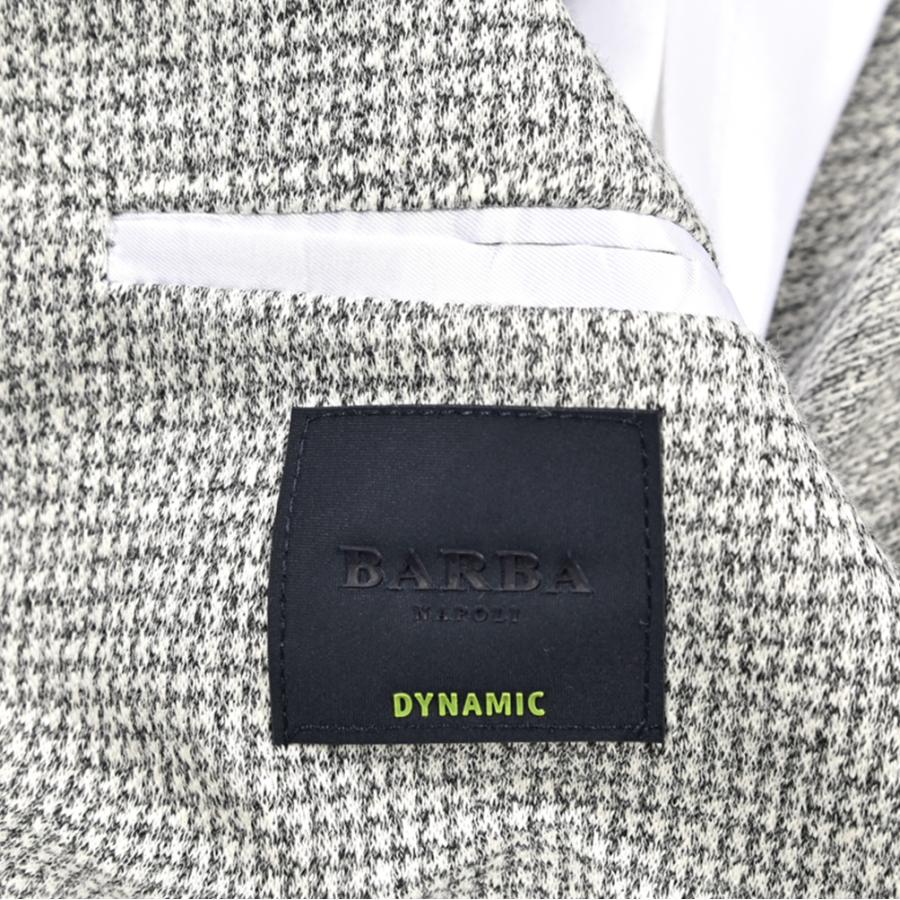 BARBA バルバ / DYNAMIC テーラードジャケット 2Bシングル リネン コットン 千鳥格子 グレー / セール対象 / 26SS新作の画像