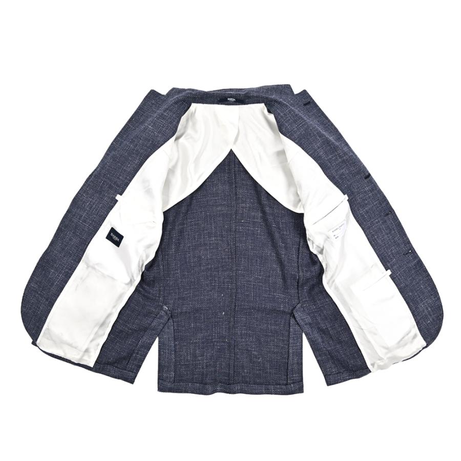 BARBA バルバ / JACKET JIMMY テーラードジャケット 段返り3Bシングル LORO PIANA ウール リネン シルク ネイビー / セール対象 / 26SS新作の画像