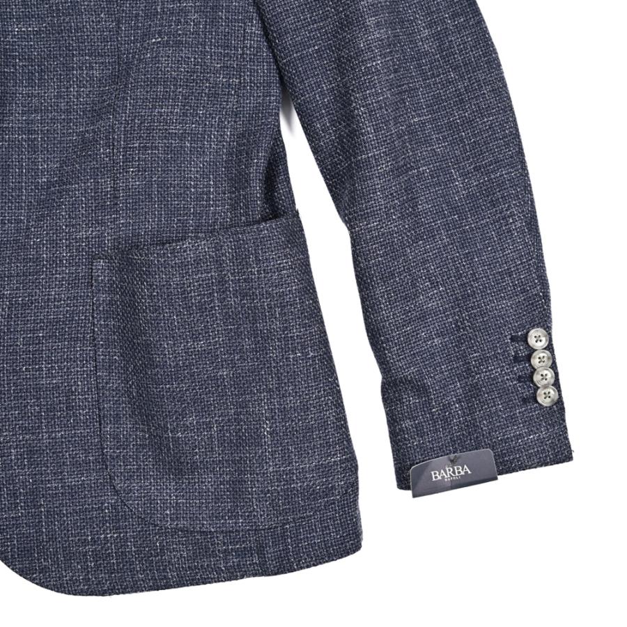 BARBA バルバ / JACKET JIMMY テーラードジャケット 段返り3Bシングル LORO PIANA ウール リネン シルク ネイビー / セール対象 / 26SS新作の画像