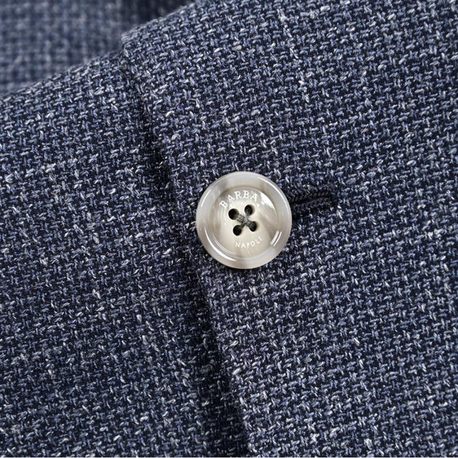 BARBA バルバ / JACKET JIMMY テーラードジャケット 段返り3Bシングル LORO PIANA ウール リネン シルク ネイビー / セール対象 / 26SS新作の画像