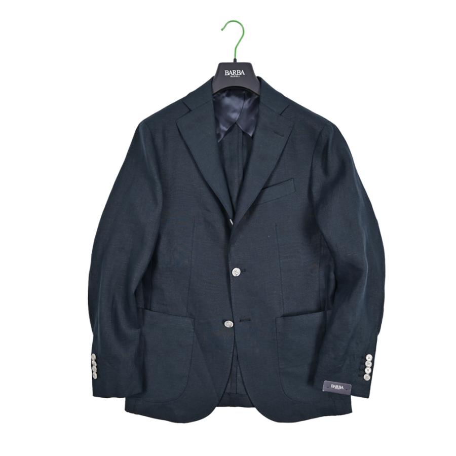 BARBA バルバ / JACKET JIMMY テーラードジャケット 段返り3Bシングル リネン100% ネイビー / セール対象 / 26SS新作の画像