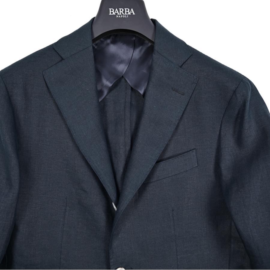 BARBA バルバ / JACKET JIMMY テーラードジャケット 段返り3Bシングル リネン100% ネイビー / セール対象 / 26SS新作の画像
