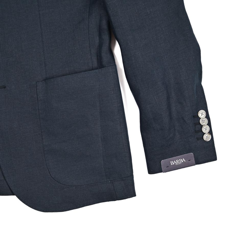 BARBA バルバ / JACKET JIMMY テーラードジャケット 段返り3Bシングル リネン100% ネイビー / セール対象 / 26SS新作の画像