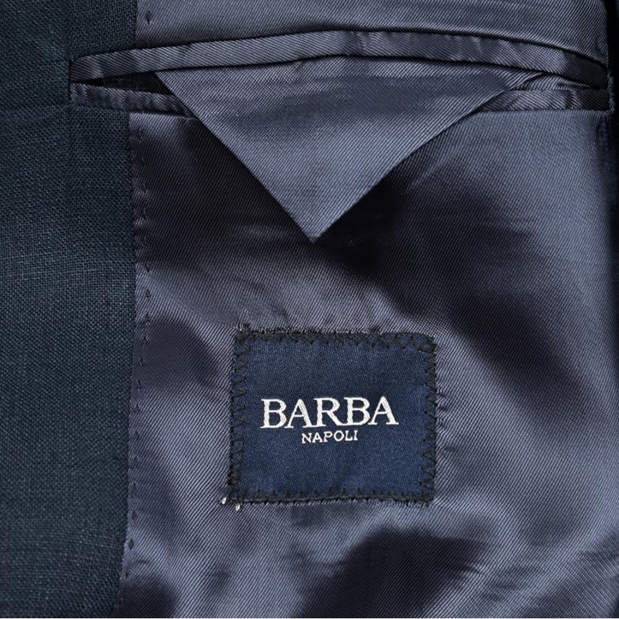 BARBA バルバ / JACKET JIMMY テーラードジャケット 段返り3Bシングル リネン100% ネイビー / セール対象 / 26SS新作の画像