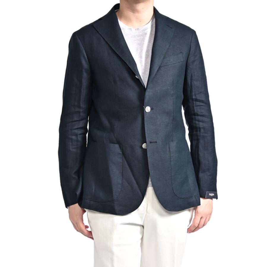 BARBA バルバ / JACKET JIMMY テーラードジャケット 段返り3Bシングル リネン100% ネイビー / セール対象 / 26SS新作の画像