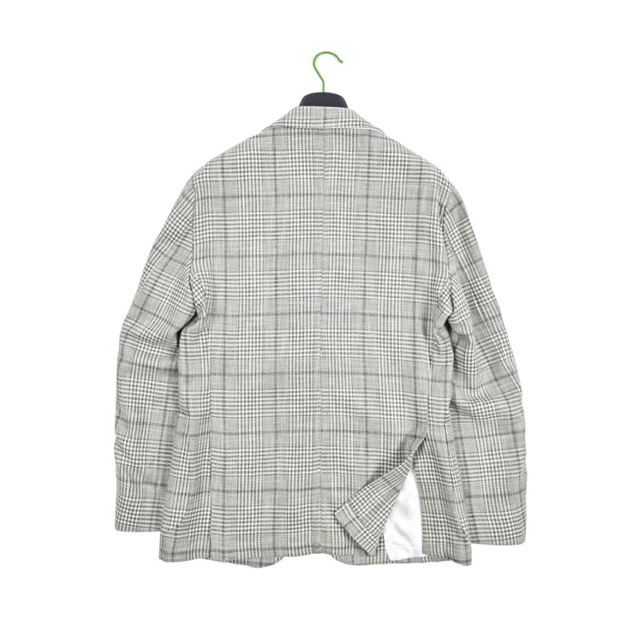 BARBA バルバ / JACKET JIMMY テーラードジャケット 段返り3Bシングル LORO PIANA ウール コットンシルクリネン チェック グリーン / セール対象 / 26SS新作の画像
