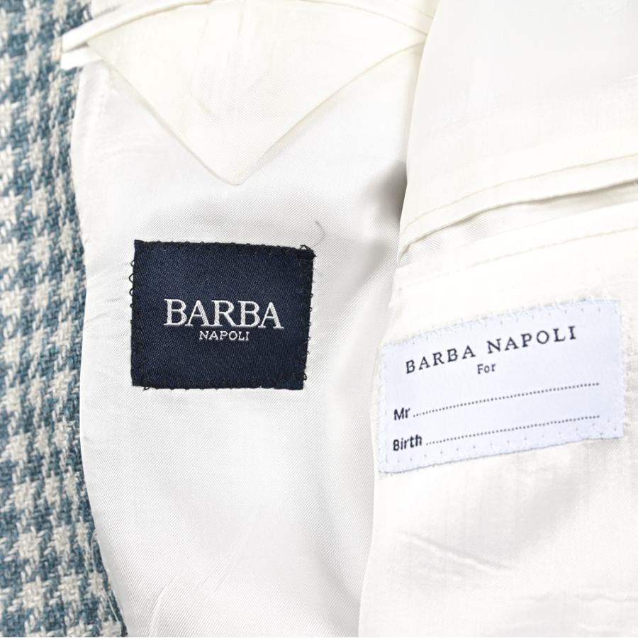 BARBA バルバ / JACKET JIM2 テーラードジャケット 2Bシングル ウール シルク リネン コットン チェック ライトブルー / セール対象 / 26SS新作の画像